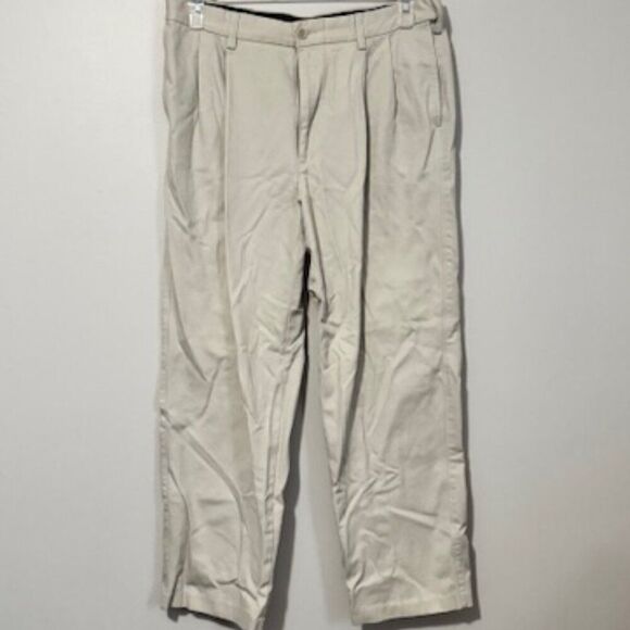 USED Men's Savane Khaki Expandable Waist Paints Color Light Khaki Size 34/29 - Picture 1 of 2